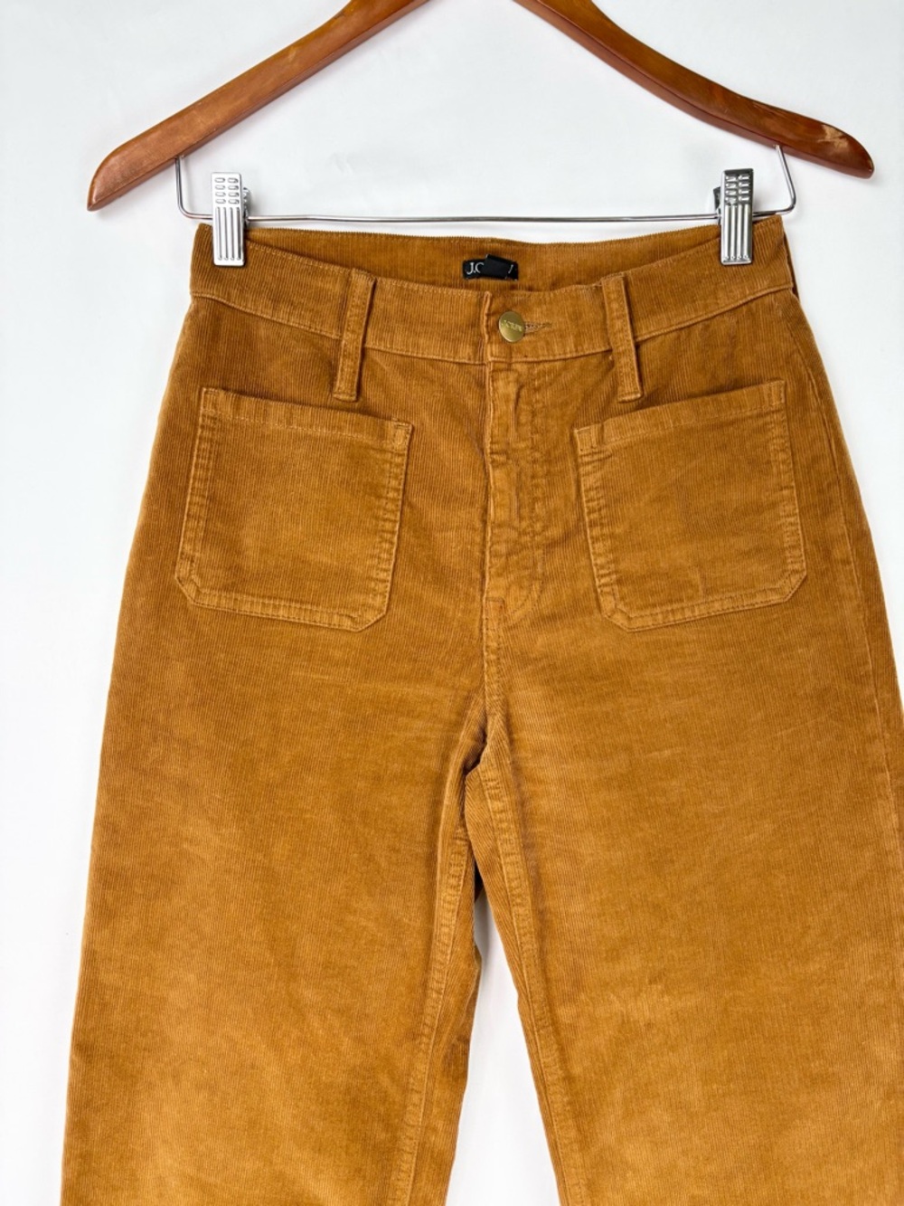 J Crew Sailor Slim Wide Leg Corduroy Pant Stretch‎ Size 24 Rust Brown - Picture 2 of 6